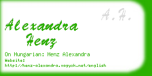 alexandra henz business card